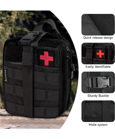 Crisis First Aid Bag | Empty Molle Tactical EDC IFAC Pouch for Outdoor & Travel | Versatile Camping Gadget & Motorcycle Pharmacy Belt Bag - Buy Online on SooperMarket.com