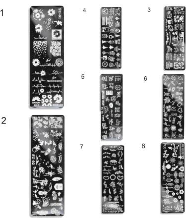 Sanwood Nail Stamps - Premium Stainless Steel Nail Art Templates for Perfect Manicures | Facial Patterns for Girls & Women - Buy Online on SooperMarket.com