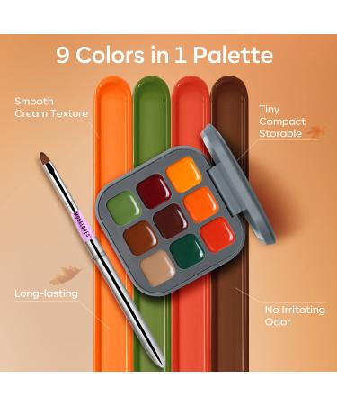Modelones Fall Gel Nail Polish Set - 9 Colors Orange Green Yellow Solid Gel Polish Brown Red Pudding Gel | Upgraded Crme Manicure Palette | Soak Off LED Nail Art Kit | Salon Quality DIY with Pro Nail Brush - Urban City - Buy Online on SooperMarket.com