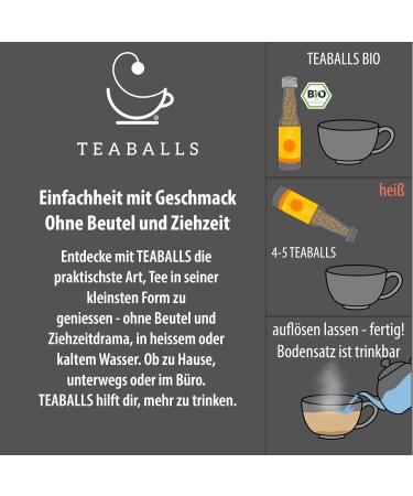 Teaballs Herbal Tea Set - Organic Mint & Ginger | 90-225 Cups | Elegant Wooden Display Gift - Buy Online on SooperMarket.com