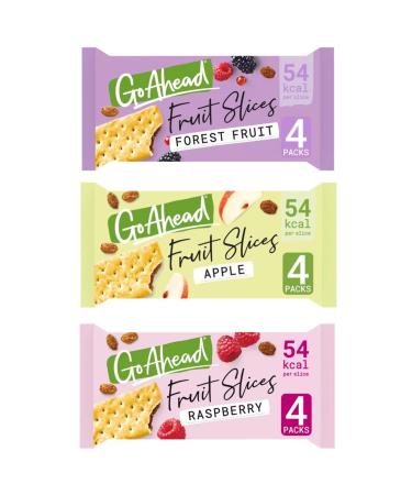 Go Ahead Crispy Fruit Slice Forest Fruit Apple Raspberry 3 pack (12 bars in total)