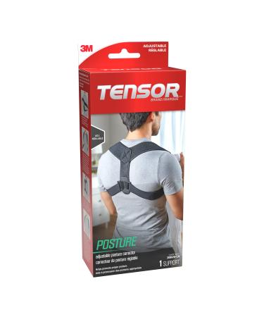 Tensor Posture Corrector Adjustable Back Support for Women and Men Helps Promote Proper Posture Black
