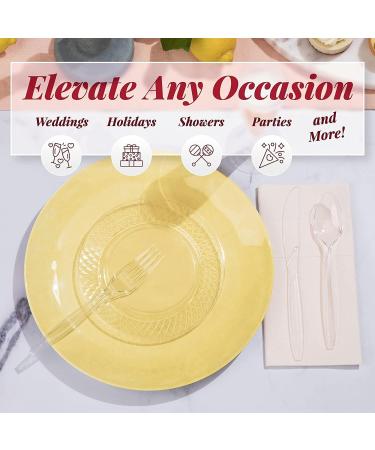 100 Clear Plastic Knives | Heavy Duty Silverware Set | Elegant Disposable Cutlery | Bulk Pack of Fancy Utensils | Nice Disposable Flatware - Buy Online on SooperMarket.com