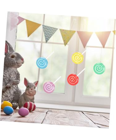 ibasenice 18 Pcs Lollipop Model Tree Hanging Ornaments Candy Cane Decoration Lollipop Props Miniature Landscape Decor Rainbow Swirl Lollipop Toys Models Plastic Child House Window 6X3.2CMx3pcs 1 - Buy Online on SooperMarket.com