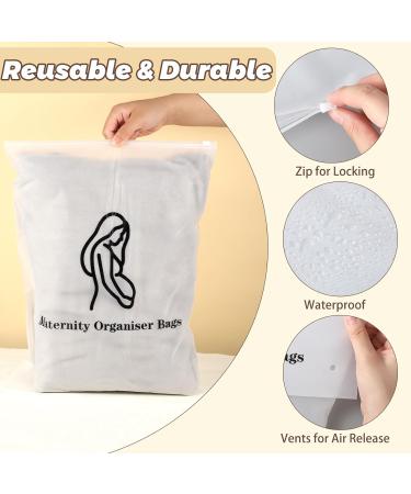 Lanjue 20 Pcs Baby Hospital Maternity Organiser Bags 38 * 28cm - Essential Reusable Plastic Ziplock Bags for Newborn Baby and Mum to Be - Buy Online on SooperMarket.com