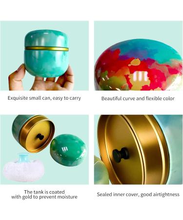 Topwon Talc-Free Body Powder Container with Puff- Green | Dusting Loose Powder Case for Baby and Women | Home and Travel Friendly - Buy Online on SooperMarket.com