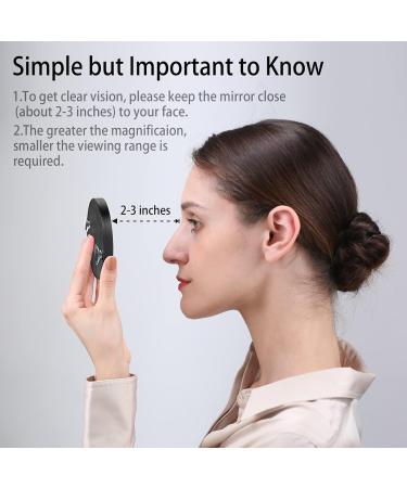 Funtopia 20X/10X Magnifying Mirror and Tweezers Kit with Compact Design - Perfect for Makeup, Eyebrow Tweezing, and Blemish Removal - Includes 2 Suction Cups - Travel-Friendly (3.5 Inch Black) - Buy Online on SooperMarket.com