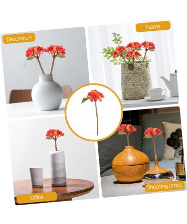 Artibetter 5pcs Christmas Ornaments Christmas Berry Twigs Xmas Floral Arrangements Christmas Tree Berries Red Berry Arrangement Wreath Artificial Berry Xmas Berries Bouquet Soft Pvc Spray Orange 27.00X11.00X11.00CM - Buy Online on SooperMarket.com