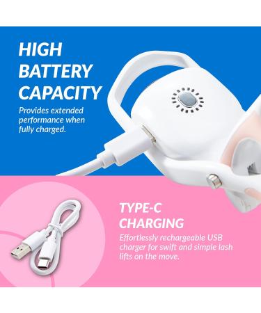 YOOVE Heated Eyelash Curlers - Rechargeable 3 Heating Modes & 2-in-1 Comb for Long-Lasting Curls | Effortless Electric Styling Anywhere - Buy Online on SooperMarket.com