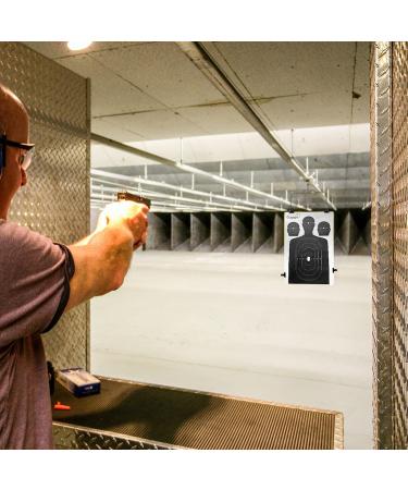 Shooting Targets Paper - 50 Sheets - 17x25 in - Silhouette Design - Ideal for Rifle, Gun, Airsoft - Includes 4 Metal Hinge Clips - Target Practice Essential - Buy Online on SooperMarket.com