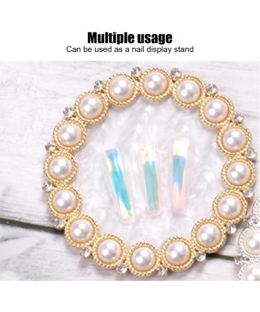 Cosmetic Nail Mixing Palette Color Mixing Nail Art Tips Display Plate Nail Art Display Board Nail Art Palette Drawing Painting Dish Manicure Nail DIY Mixing Holder Tool for Nail(golden foundation) - Buy Online on SooperMarket.com