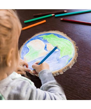 Large Unfinished Wood Slices for Crafts and Centerpieces | 7-8.5 Inches | Natural Wood Slabs - Buy Online on SooperMarket.com