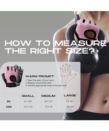 KANSOON Breathable Fingerless Workout Gloves for Women and Men - Pink Medium - Buy Online on SooperMarket.com