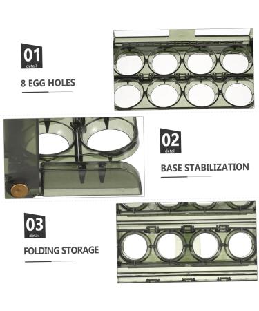 OSALADI Egg Carton Plastic Trays Dispenser Refrigerators Fridge Plastic Eggs Egg Tray Multifunction Roller As Shown2 25X20CM - Buy Online on SooperMarket.com