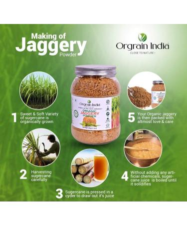 Orgrain India Organic Jaggery Powder 21.16 Oz | Hand Crushed Gur Powder | Organically Grown | No Preservatives Added | No Artificial Flavors - Buy Online on SooperMarket.com