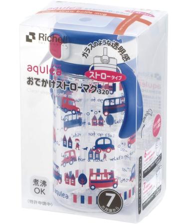 Richell Aqulea Outing Straw Mug 320ml Navy - Eco-Friendly and Portable Drinkware - Buy Online on SooperMarket.com