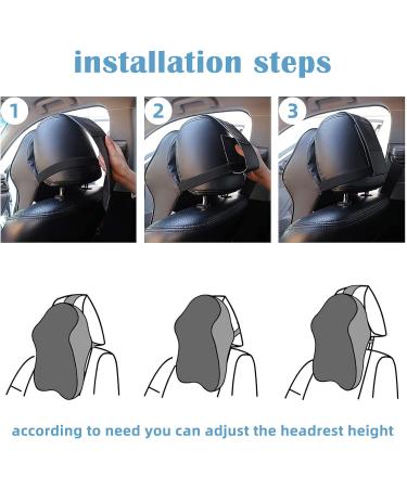ZATOTOO Car Neck Support - Memory Foam Headrest for Car Seat with Breathable Washable Cover - Black - Buy Online on SooperMarket.com