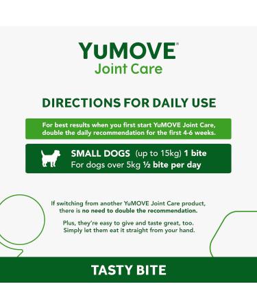 YuMOVE ONE-A-DAY Chews for Small Dogs | Joint Supplement with Glucosamine, Chondroitin & Green Lipped Mussel | 30 Chews - 1 Month Supply - Buy Online on SooperMarket.com
