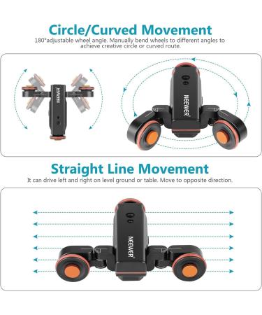 Neewer Wireless Video Camera Dolly: 3-Wheel Motorized Track Slider with Remote Control - Compatible with DSLR, Camcorder, GoPro, iPhone, Android | Electric Dolly Car - Buy Online on SooperMarket.com