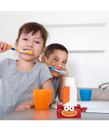 Rolling Toothpaste Squeezer - Cute Smiling Face Tube Squeezer Tool Manual Toothpaste Dispenser Toothpaste Holder Squeezer for Bathroom Restroom Red - Buy Online on SooperMarket.com
