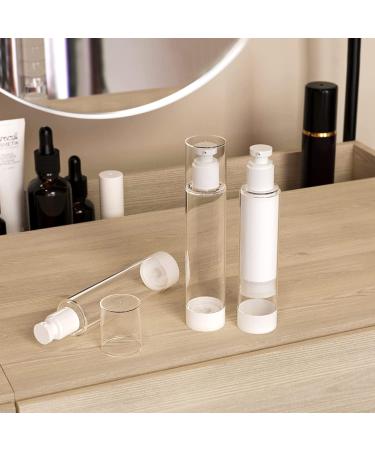 LONGWAY 4 Oz Clear Airless Cosmetic Travel Pump Bottle - Pack of 6 | Refillable Shampoo & Foundation Dispenser Containers - Buy Online on SooperMarket.com