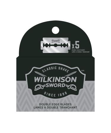 Wilkinson Sword Double Edge Razor Blades Refills 5 Count (Pack of 1)