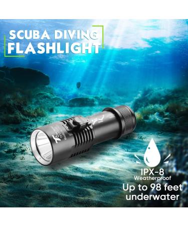 6000 Lumens Rechargeable Diving Flashlight - Super Bright Submersible Torch for Underwater Exploration - Buy Online on SooperMarket.com