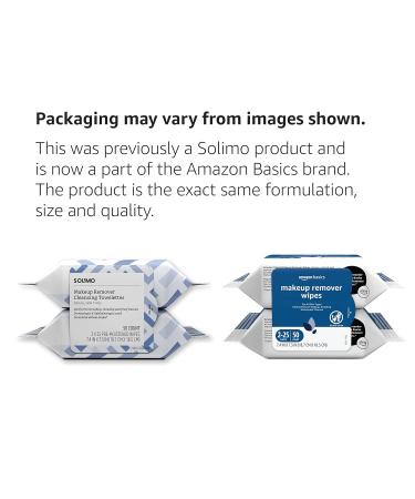 Amazon Basics Makeup Remover Wipes - Original 50 Count (2 Packs of 25) - Formerly Solimo - Buy Online on SooperMarket.com