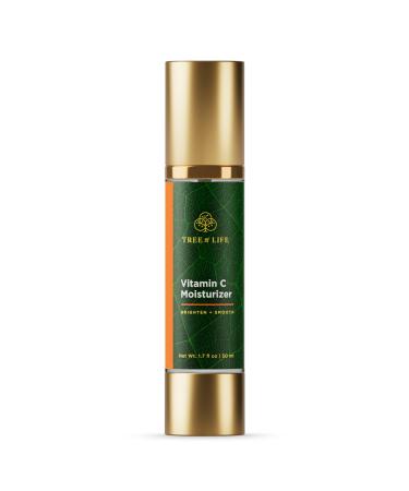 Tree of Life Vitamin C Brightening Facial Moisturizer Cream + Renewing Vitamin E + Aloe Vera Boost  Clean Dermatologist-Tested Skin care 1.7 Fl Oz