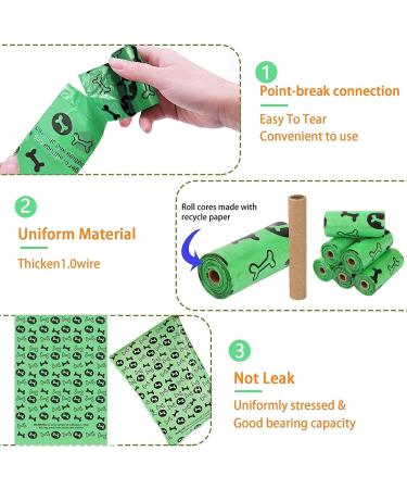 Nestling Poo Bags for Dog Waste 540 Dog Poop Bags Super Strong 100% Leak Proof Biodegradable Dog Poo Bags with Dispenser (Green) 1 count (Pack of 540) - Buy Online on SooperMarket.com