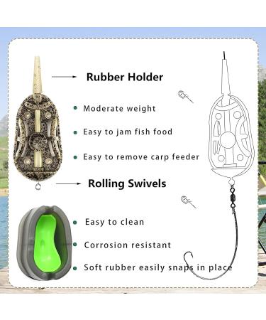 Method Feeder Set | 6-Piece Inline Fishing Feeder for Carp | 20g 30g 40g 50g 60g Accessories | Premium Fishing Gear - Buy Online on SooperMarket.com