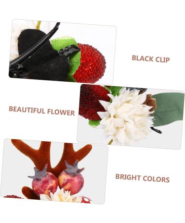 ABOOFAN 4 Pairs Reindeer Antler Hair Clip Christmas Characters Hairpin Reindeer Hairpin Reindeer Antlers Hair Clips Barrettes for Women Christmas Hair Decorations Accessories Fairy Child - Buy Online on SooperMarket.com