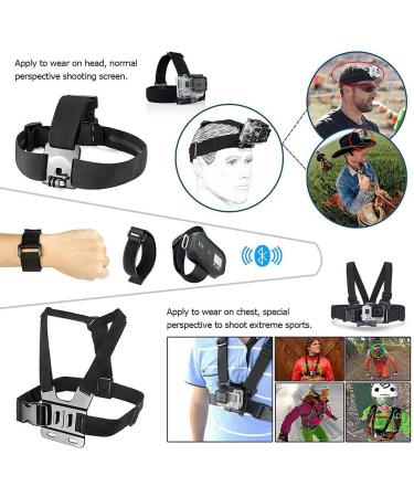 Enzemit 50-in-1 Action Camera Accessories Kit for GoPro, DJI OSMO, SJCAM - Compatible with Hero 10, 9, 8, 7, 6, 5, 4, 3, DJI OSMO Action, SJ4000/5000/6000 - Buy Online on SooperMarket.com
