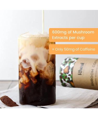 Organic Rheal Shroom Coffee (60 Servings) with Chaga, Cordyceps & Lion's Mane Mushroom - 100% Arabica - Buy Online on SooperMarket.com