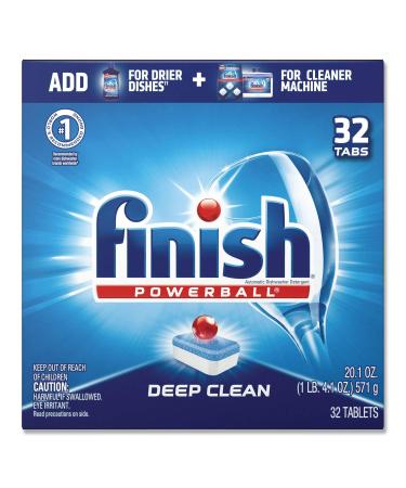 Finish All in 1 Powerball Fresh deep clean 32ct Dishwasher Detergent Tablets