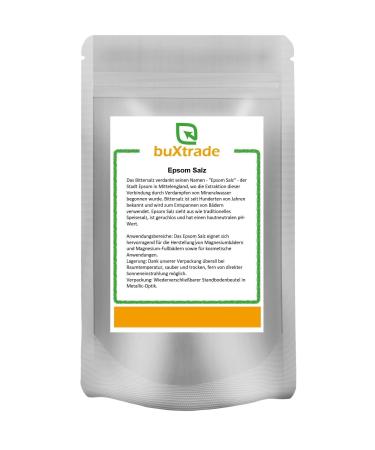 Epsom salt | Epsom salts | Magnesium sulfate | Pharmaceutical quality | Buxtrade | various sizes (500g) 500 g (1 pack)