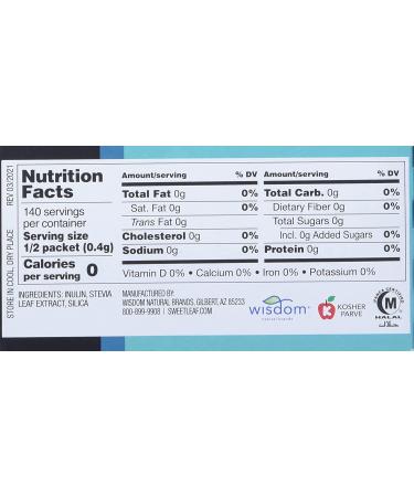 SweetLeaf Stevia Sweetener  Natural  70 Count (Pack of 1) Old Version 70 Count (Pack of 1) - Buy Online on SooperMarket.com