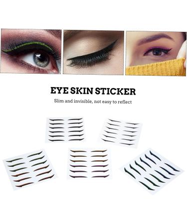 PLAFOPE 36 Pairs Glitter Eyeliner Double Eyelid Tape Eyeliner Stickers Reusable Adhesive Eyeliner Eye Make up Double Sided Eyelid Tape Adhesive Temporary Eyeliner Women Eyeliner Sticker - Buy Online on SooperMarket.com