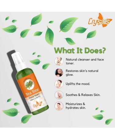 Buy Crysalis Tea Tree Floral Water (Melaleuca alternifolia) - 3.38 Fl Oz (100ml) | Refreshing & Soothing | International Shipping Available - Buy Online on SooperMarket.com