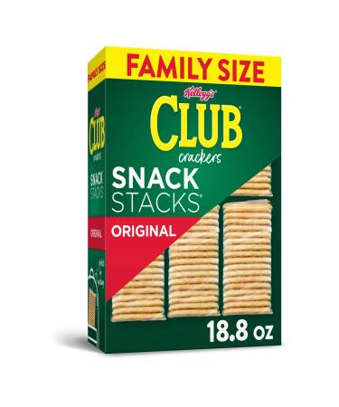 Club Crackers, Lunch Snack Packs, Office and Kids Snacks, Family Size, Original, 18.8oz Box (9 Stacks)