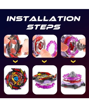 2 in 1 Bey Burst Turbo Starter Set - 4D Metal Fusion Toys for Kids & Adults | Perfect Christmas & Birthday Gift - Buy Online on SooperMarket.com