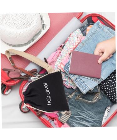 PLAFOPE 12 Pcs Hair Dryer Storage Bag Crimper Hair Tool Travel Makeup Bag Travel Supplies Black Fabric - Buy Online on SooperMarket.com