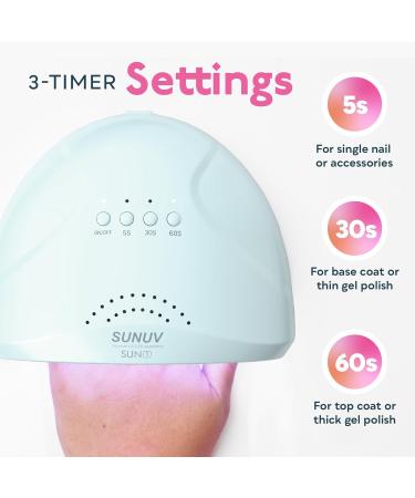 Buy SUNUV 48W Nail Dryer - Professional UV LED Lamp for Gel Nail Polish | 3 Timer Settings & Auto Sensor | Best Nail Art Tools - Buy Online on SooperMarket.com
