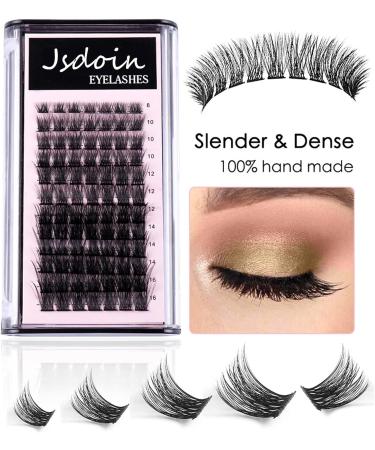 Jsdoin Cluster Lashes 84 Pcs C/D Curl 8-16mm Length DIY Eyelash Extensions - Natural & Mega Styles - Buy Online on SooperMarket.com