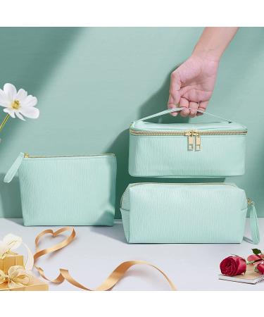 MAGEFY 3 Pcs Portable Waterproof Travel Makeup Bag Set - Green - Buy Online on SooperMarket.com