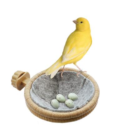 FOIBURELY Bird Nest Canary Finch Parrot Nest with Felt(4.5 inches)