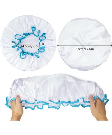 G2PLUS 2PCS Large Shower Cap for Long Hair - 32CM Clear Reusable Elastic Bath Cap for Women and Girls - Ideal for Spa and Home Use - Buy Online on SooperMarket.com