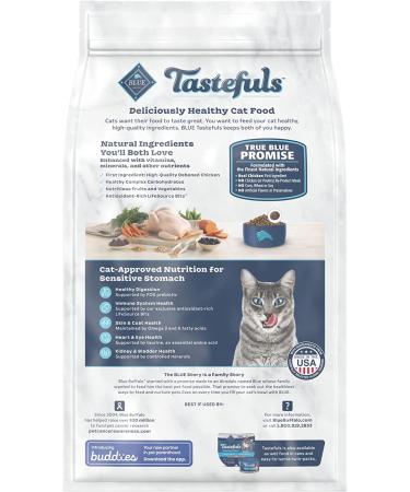 Blue Buffalo Tastefuls Sensitive Stomach Adult Dry Cat Food - Chicken & Brown Rice 7lb Pack - Buy Online on SooperMarket.com