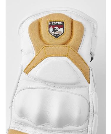 Hestra Impact Racing Junior Leather Mitt | Youth 4-13yrs | Insulated Ski & Snowboard Kids Mittens - White - Buy Online on SooperMarket.com
