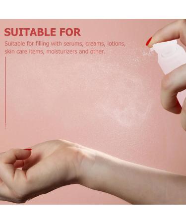 Lurrose 3PCS 15/30/50ml Airless Pump Bottles Press Pump Cosmetics Container Essence Cleanser Emulsion Storage Dispenser for Travel White - Buy Online on SooperMarket.com
